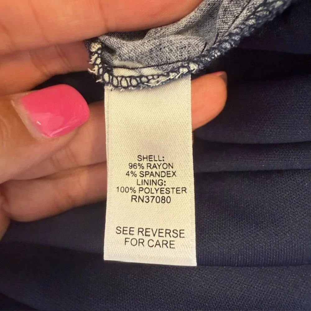 Cato Maxi Dress Tie Waist Blue and White Floral Dress Women's Size 18/20W - Picture 4 of 12